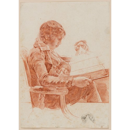 The Artist’s Son Michel-Martin Reading, with Two Studies of His Left Hand